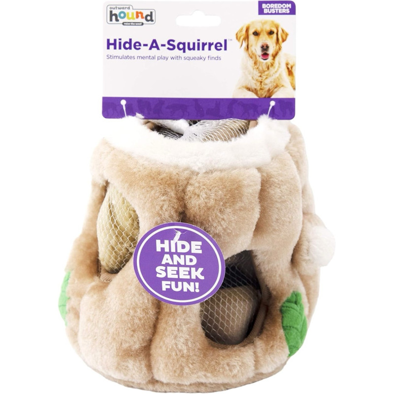 OutwardHound Hide-A-Squirrel интерактивная игрушка для собак, 17 см - фото 5