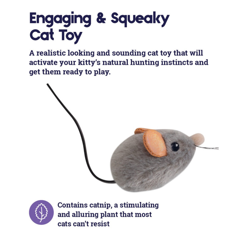 Outward Hound Petstages Squeak Squeak Mouse игрушка для котов, 4 см - фото 5