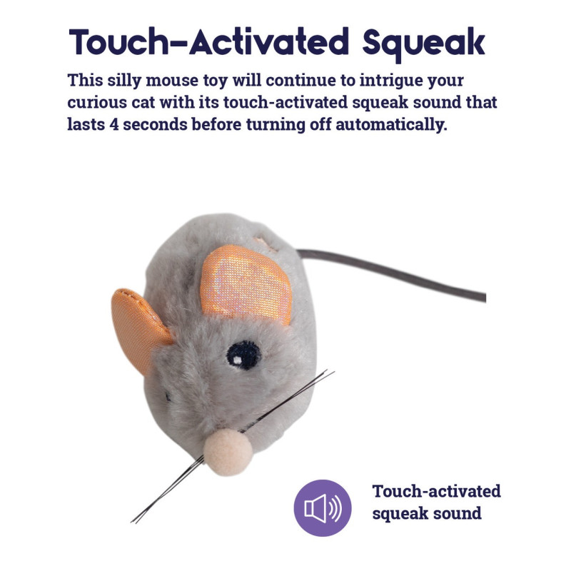 Outward Hound Petstages Squeak Squeak Mouse игрушка для котов, 4 см - фото 6