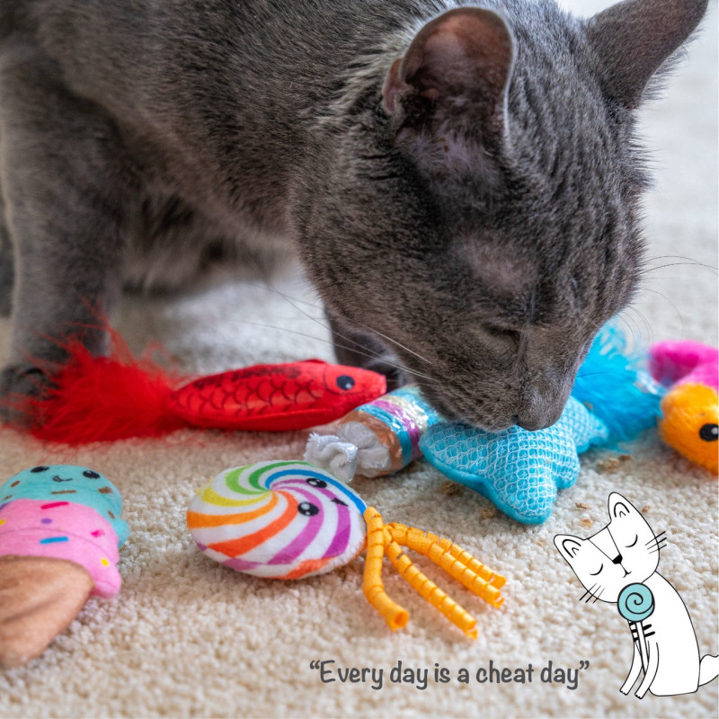 Outward Hound Kitty Sweet Treats Cat Toys набор игрушек для котов, 6 шт - фото 2