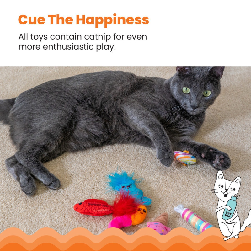 Outward Hound Kitty Sweet Treats Cat Toys набор игрушек для котов, 6 шт - фото 4