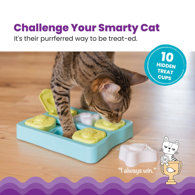 Outward Hound Kitty Cube Puzzle for Cats развивающая игрушка для котов - фото 5