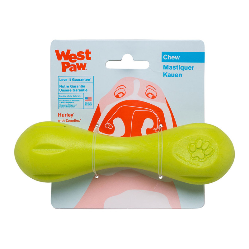 West Paw Hurley Dog Bone іграшка для собак зелена, 15 см - фото 2