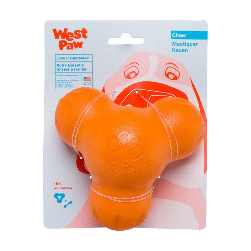 West Paw Tux Treat Toy игрушка для собак оранжевая, 13 см - фото 2