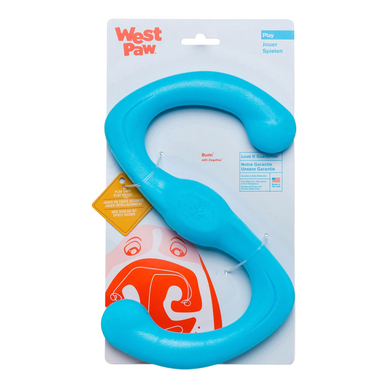 West Paw Bumi Tug Toy игрушка для собак голубая, 21 см - фото 2