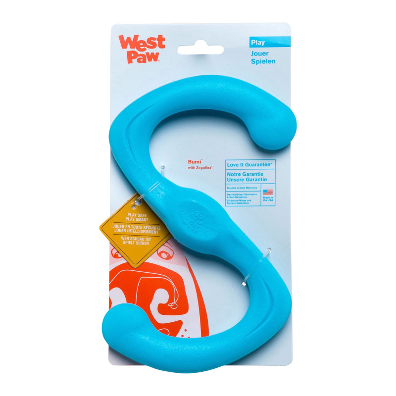 West Paw Bumi Tug Toy игрушка для собак голубая, 24 см - фото 2