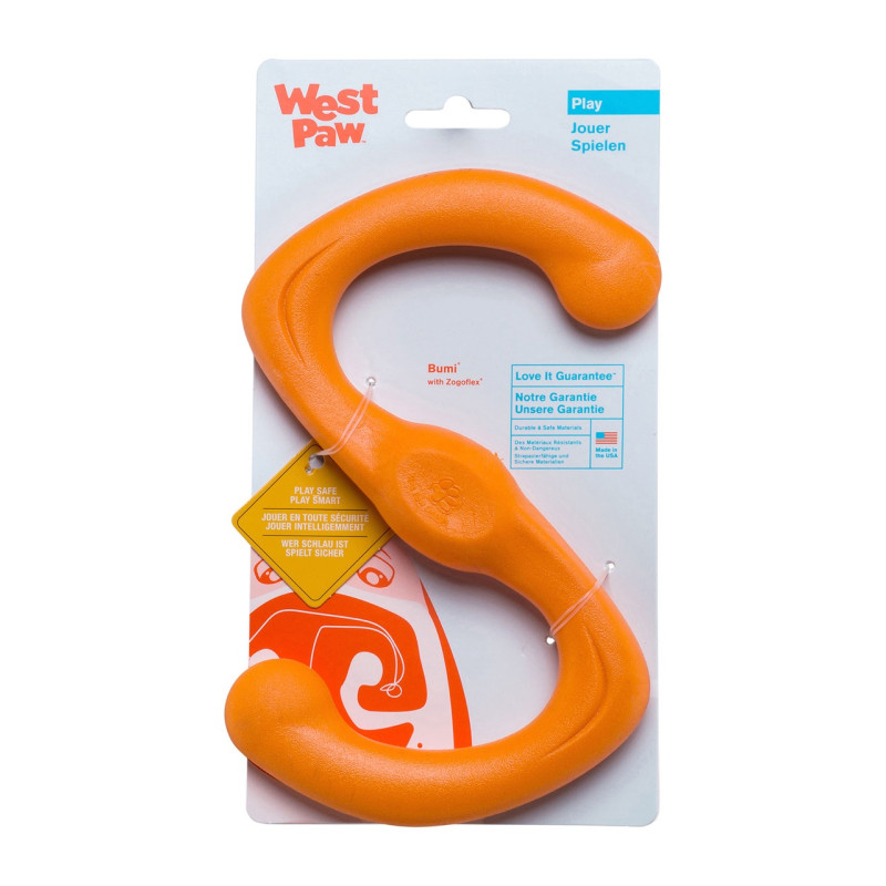 West Paw Bumi Tug Toy игрушка для собак оранжевая, 24 см - фото 2