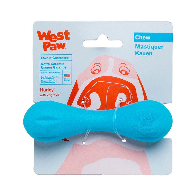 West Paw Hurley Dog Bone іграшка для собак блакитна, 11 см - фото 2