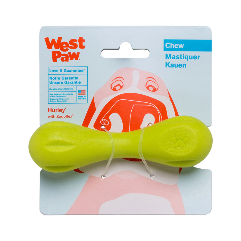 West Paw Hurley Dog Bone іграшка для собак зелена, 11 см - фото 2