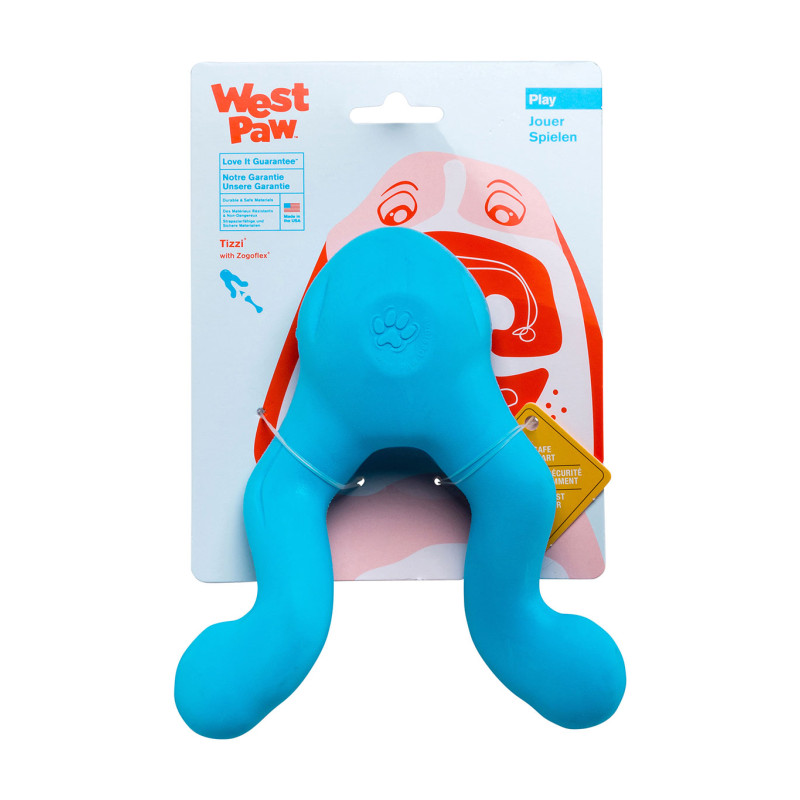 West Paw Tizzi Dog Toy игрушка для собак голубая, 18 см - фото 2