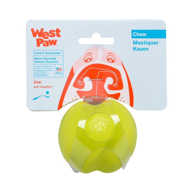 West Paw Jive Dog Ball игрушка для собак зеленая, 6 см - фото 2