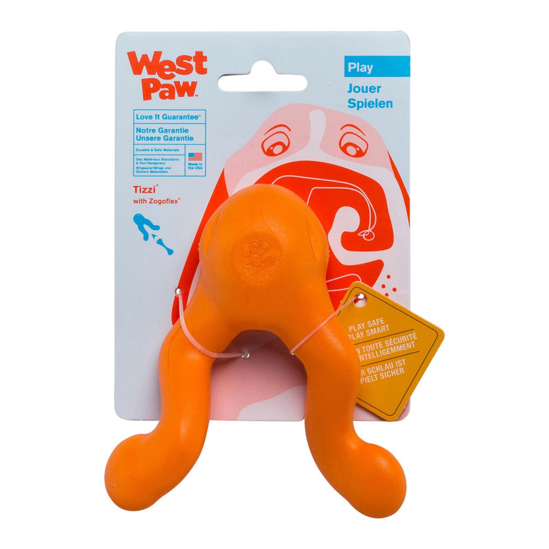 West Paw Tizzi Dog Toy іграшка для собак помаранчева, 11 см - фото 2