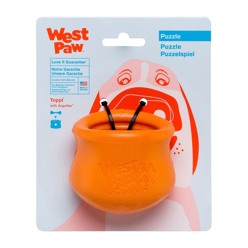 West Paw Toppl Dog Toy игрушка для собак оранжевая, 8 см - фото 2