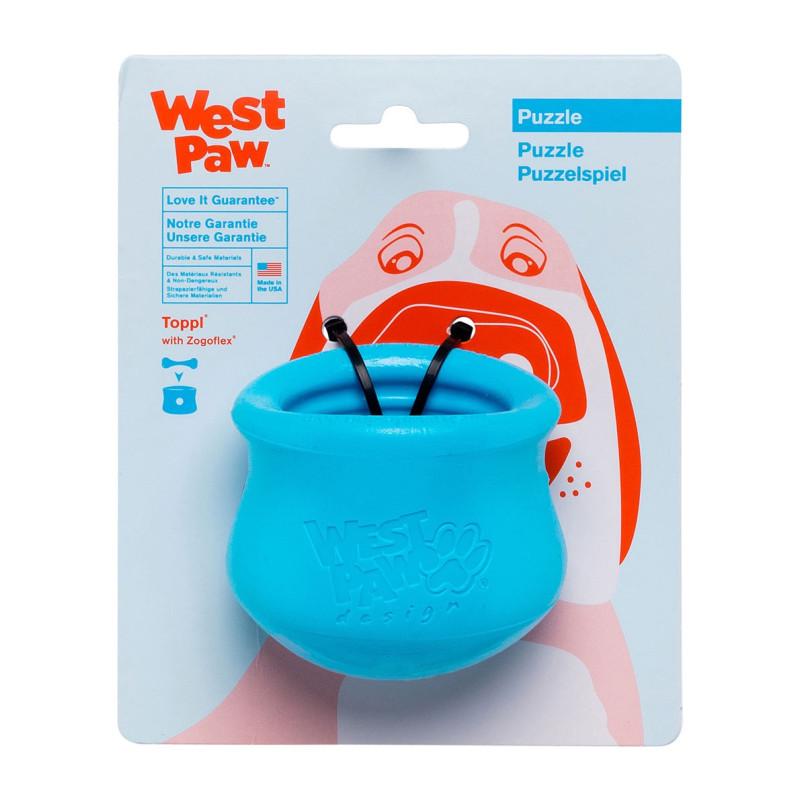 West Paw Toppl Dog Toy игрушка для собак голубая, 8 см - фото 2