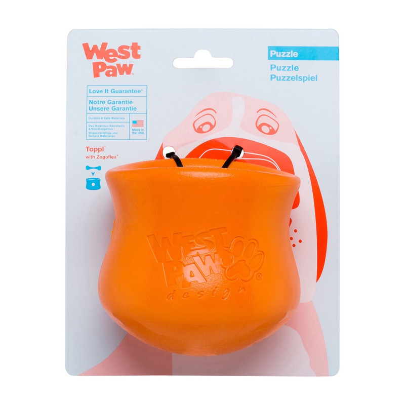 West Paw Toppl Dog Toy игрушка для собак оранжевая, 10 см - фото 2