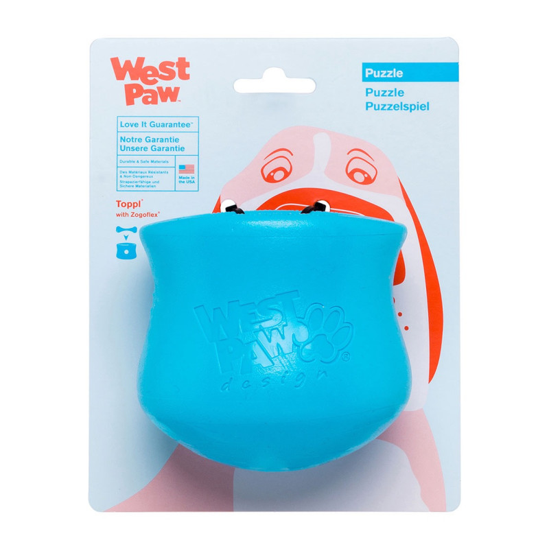 West Paw Toppl Dog Toy игрушка для собак голубая, 10 см - фото 2