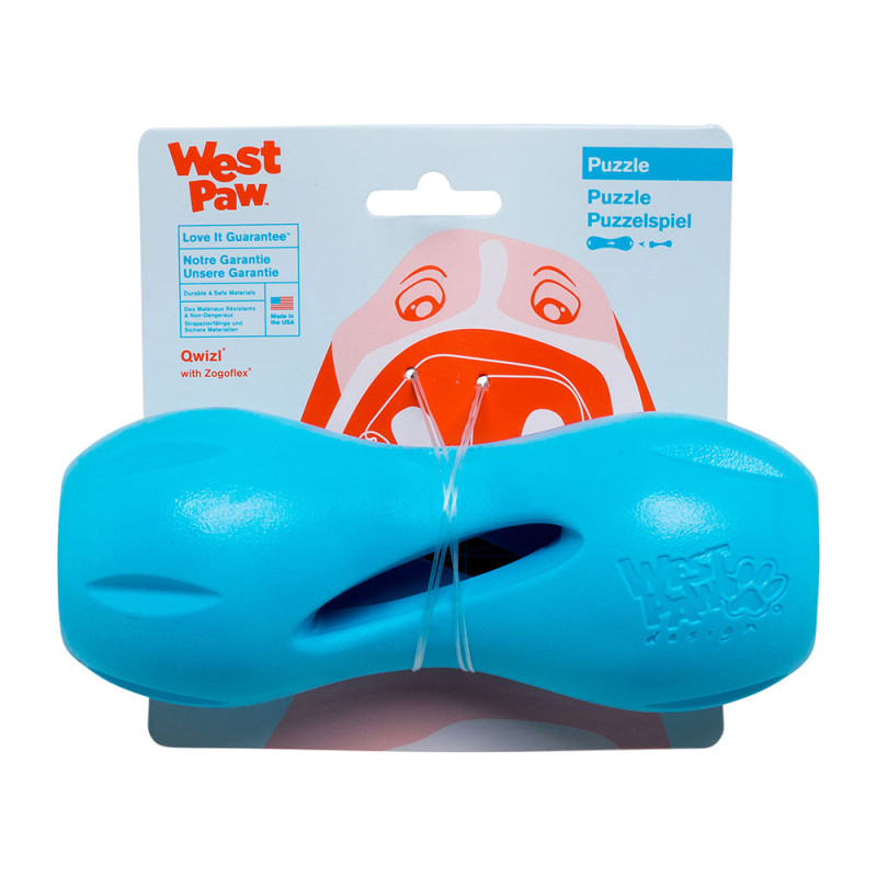 West Paw Quizl Treat Toy игрушка для собак голубая, 17 см - фото 2
