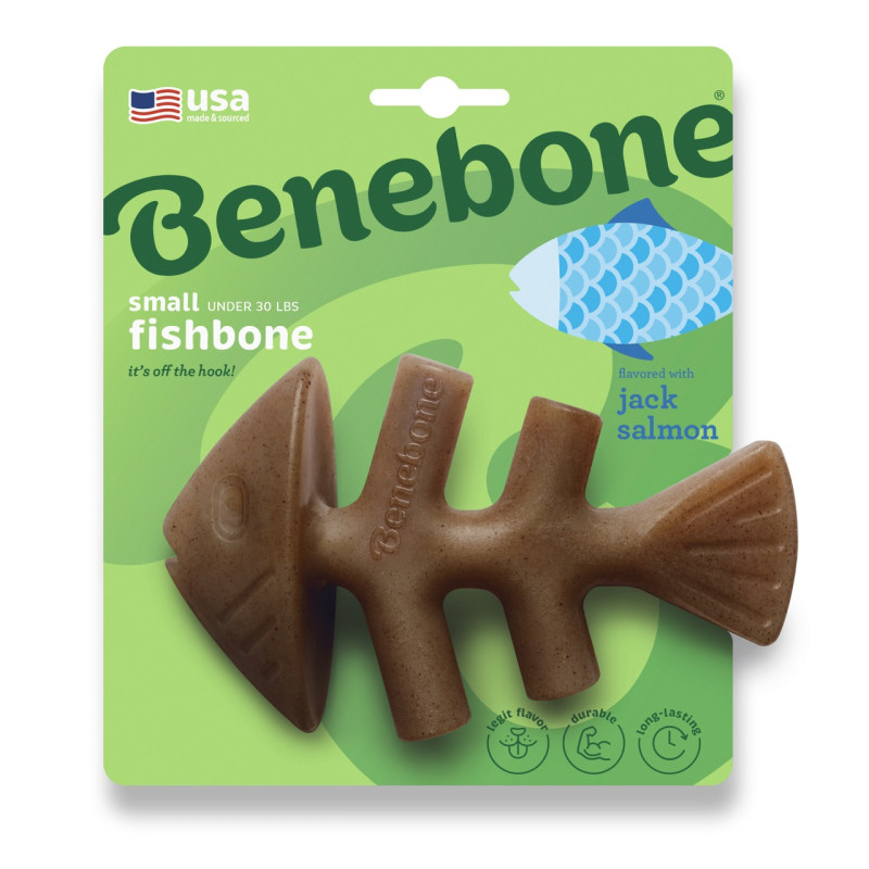 Benebone Fishbone Salmon игрушка для собак со вкусом лосося, 14.5 см - фото 3