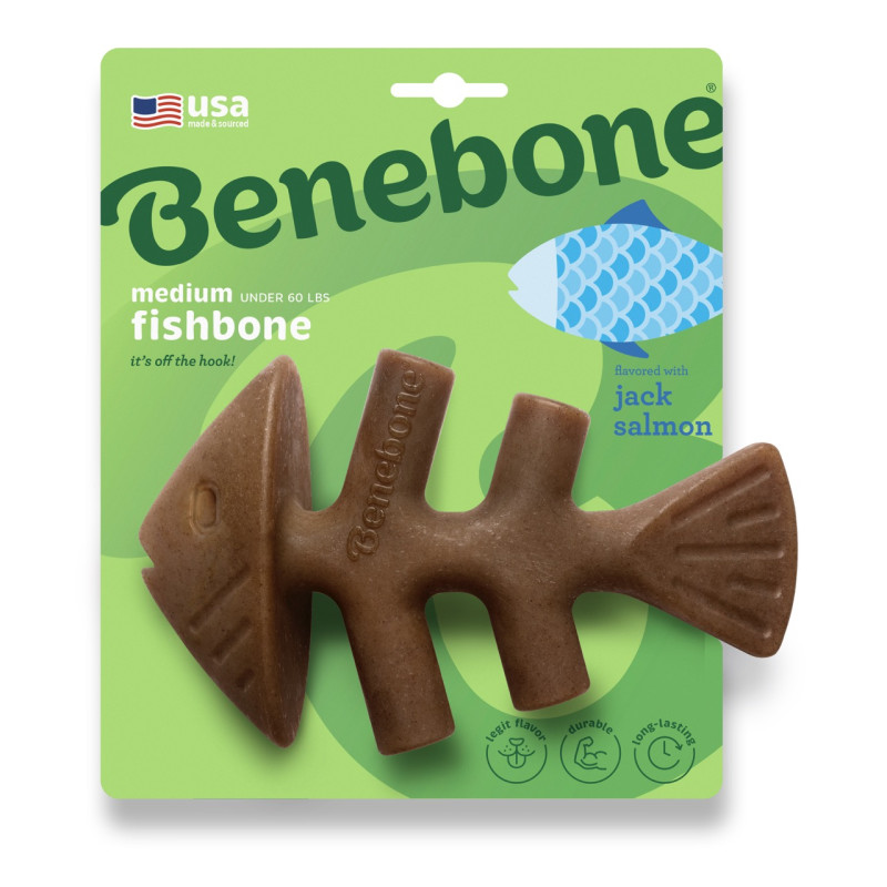 Benebone Fishbone Salmon игрушка для собак со вкусом лосося, 18 см - фото 3
