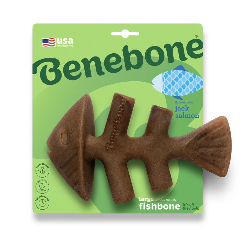 Benebone Fishbone Salmon игрушка для собак со вкусом лосося, 21 см - фото 3