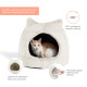 Outward Hound Best Frends Donut Shag Meow Hut домик для котов и собак, серый, 43 см х 43 см х 43 см - фото 5