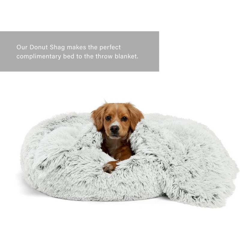 Outward Hound Best Frends Donut Shag Blanket Shag коврик для собак, серый, 101 см х 76 см - фото 2