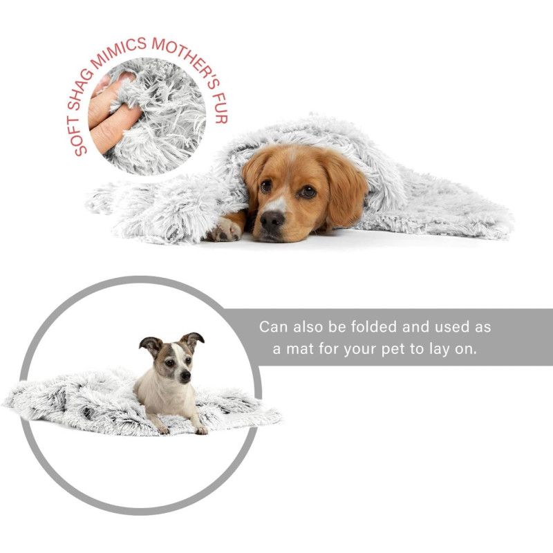 Outward Hound Best Frends Donut Shag Blanket Shag коврик для собак, серый, 101 см х 76 см - фото 3