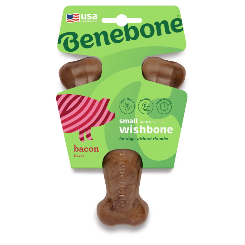 Benebone Wishbone Bacon іграшка для собак зі смаком бекону, 13.5 см - фото 3