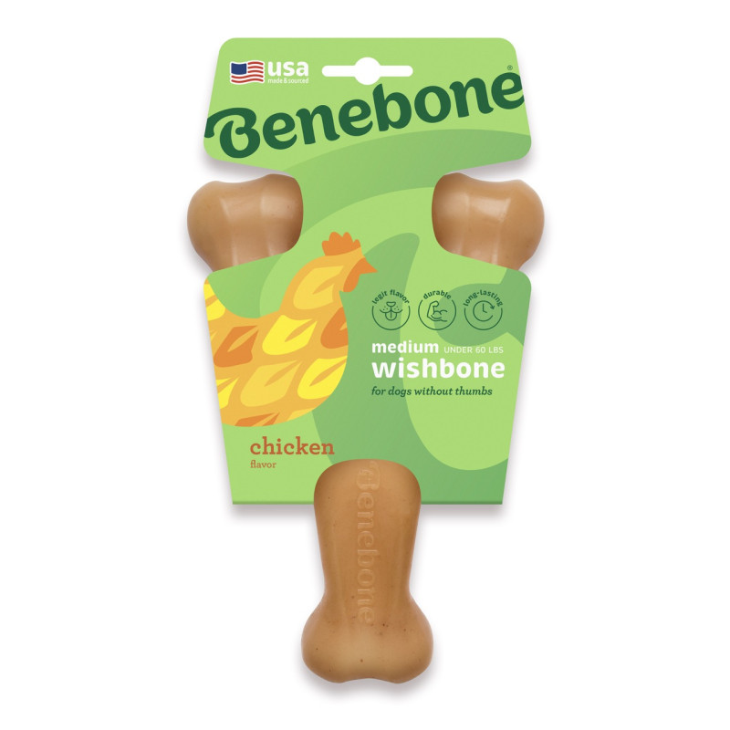 Benebone Wishbone Chicken іграшка для собак зі смаком курки, 17 см - фото 3