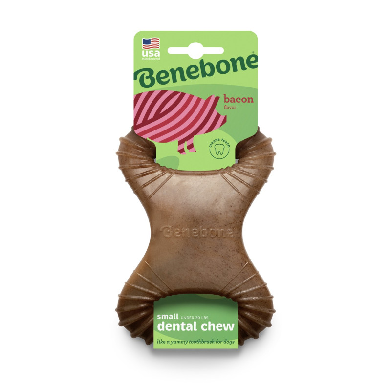 Benebone Dental Chew Bacon іграшка для собак зі смаком бекону, 14 см - фото 2