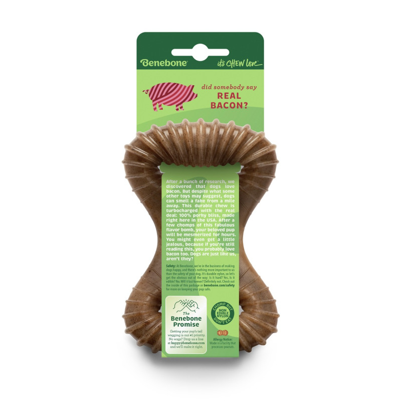 Benebone Dental Chew Bacon іграшка для собак зі смаком бекону, 14 см - фото 3