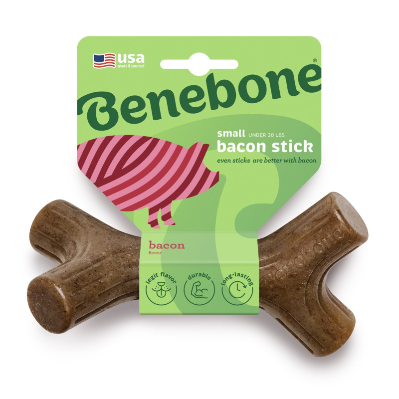 Benebone Bacon Stick іграшка для собак зі смаком бекону, 14 см - фото 2