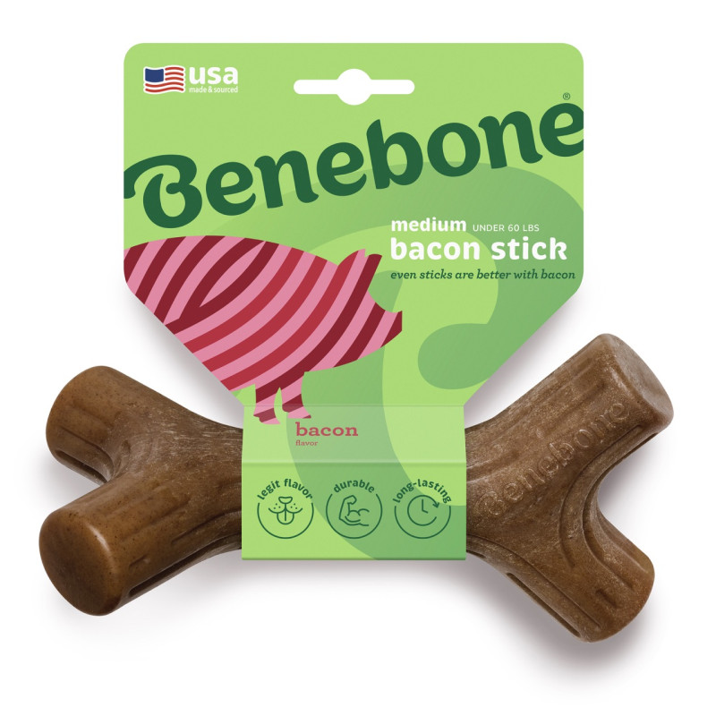 Benebone Bacon Stick іграшка для собак зі смаком бекону, 16.5 см - фото 2