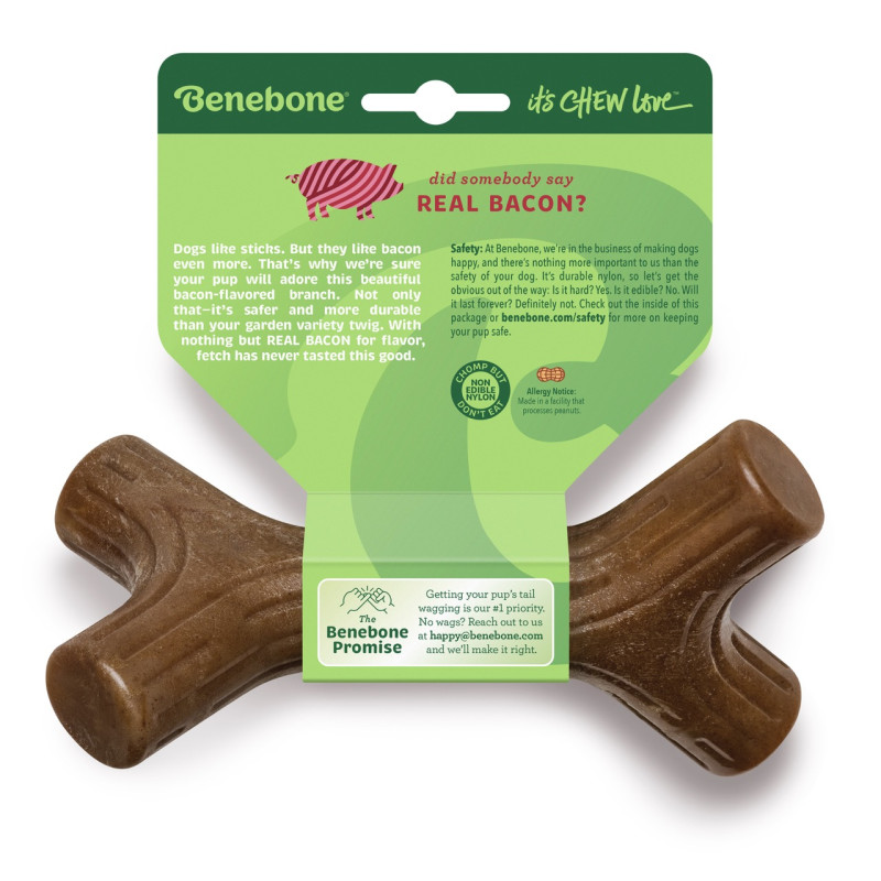 Benebone Bacon Stick іграшка для собак зі смаком бекону, 16.5 см - фото 3