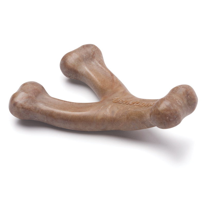 Benebone Puppy Wishbone Bacon іграшка для цуценят зі смаком бекону, 9.5 см - фото 2