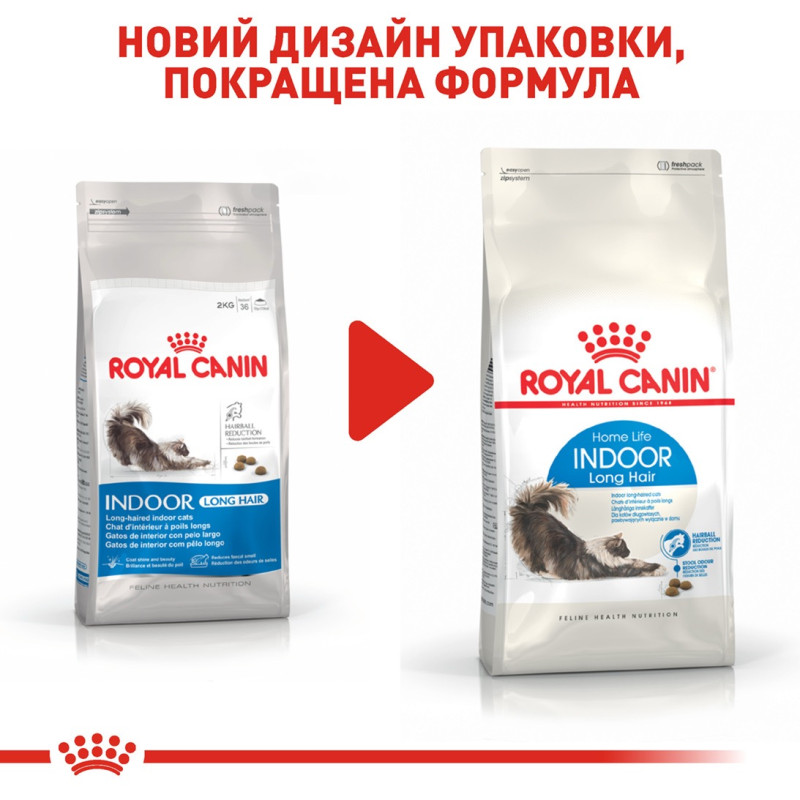 Royal Canin Indoor Long Hair сухой корм для длинношерстных котов, живущих в помещении, 400 гр - фото 7
