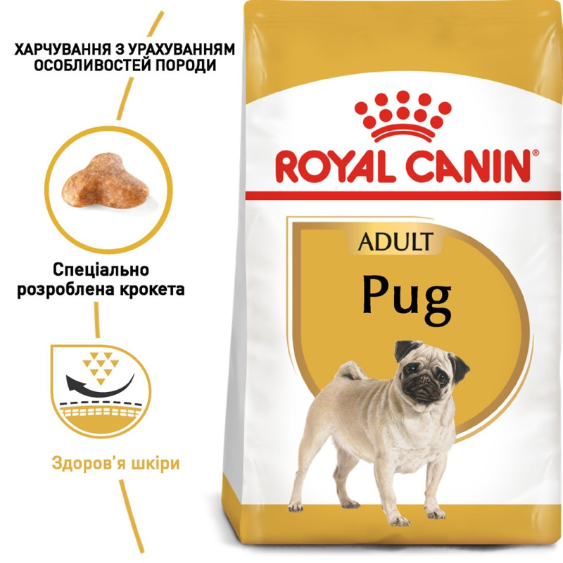 Royal Canin Pug Adult сухой корм для собак породы мопс 3 кг - фото 2