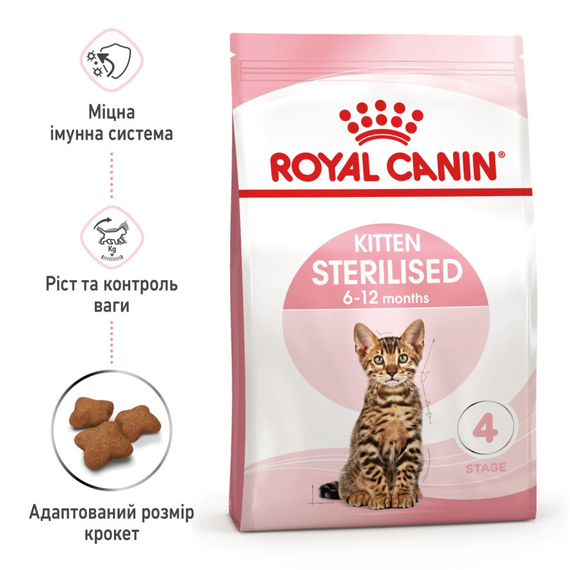 Royal Canin Kitten Sterilised сухой корм для стерилизованных котят 400 гр - фото 2