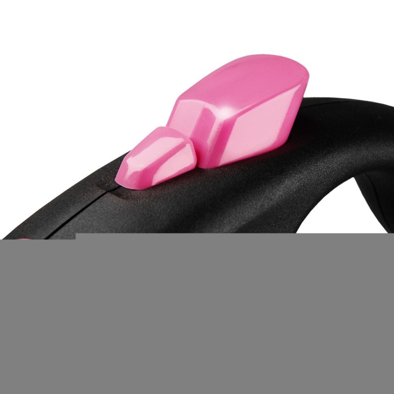 Flexi Black Design XS рулетка для собак, трос 3 м, рожевий - фото 3