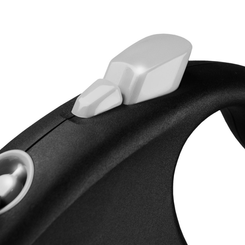 Flexi Black Design L рулетка для собак, стрічка 5 м, чорний - фото 3