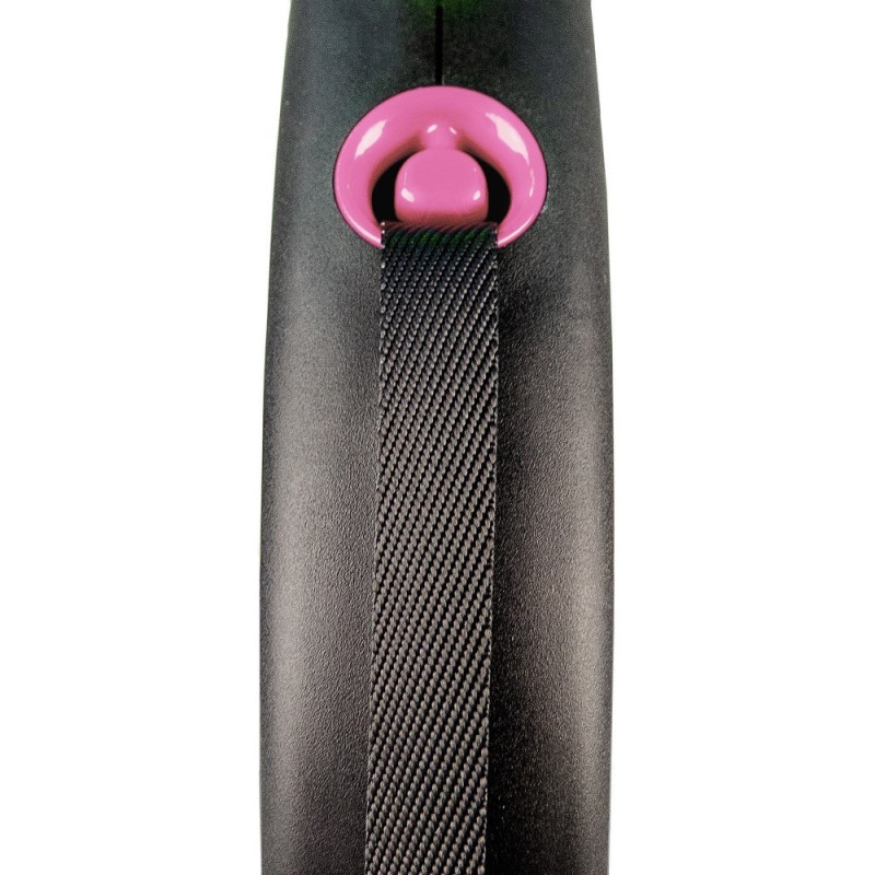 Flexi Black Design L рулетка для собак, стрічка 5 м, рожевий - фото 3