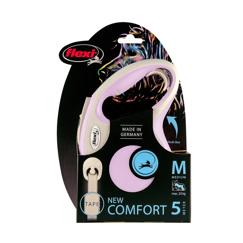 Flexi New Comfort M рулетка для собак, стрічка 5 м, фіолетовий - фото 2