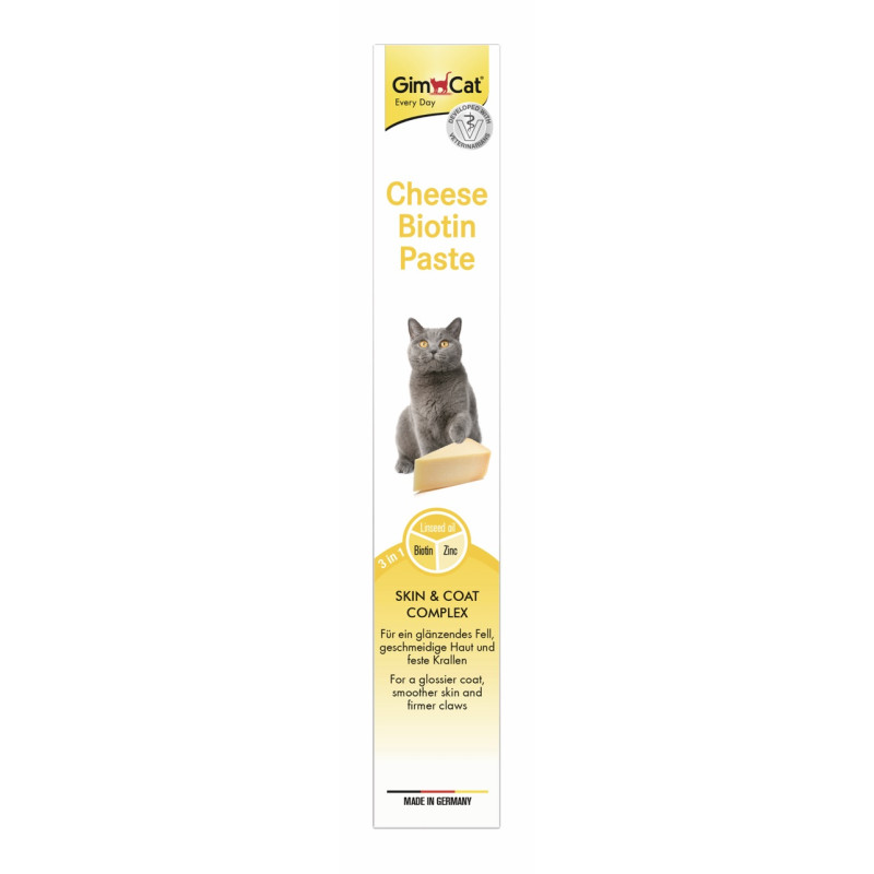 GimCat Cheese Biotin Paste паста для кошек для здоровья и красоты шерсти и кожи, 100 гр - фото 2