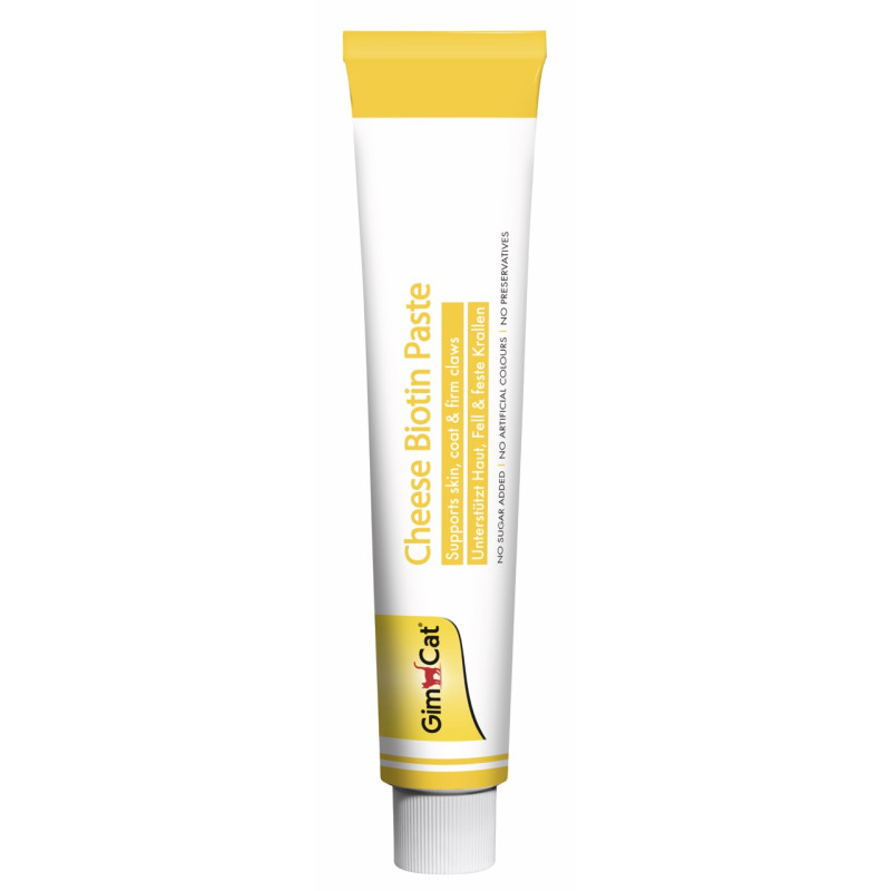 GimCat Cheese Biotin Paste паста для кошек для здоровья и красоты шерсти и кожи, 100 гр - фото 3
