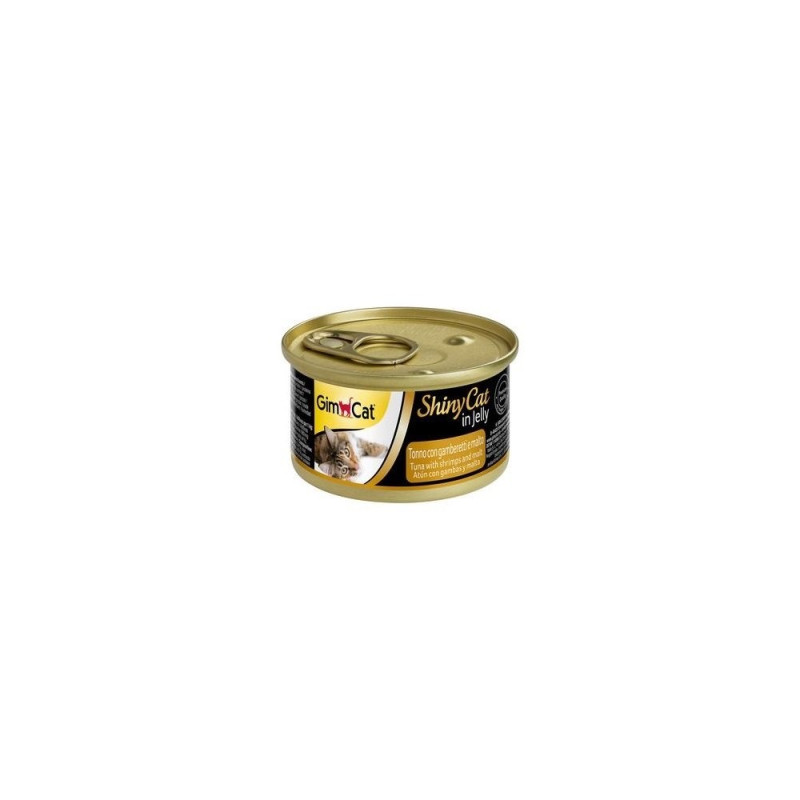 GimCat Shiny Cat влажный корм для котов с креветками и солодом, 70 гр - фото 2