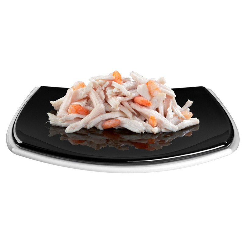 GimCat Shiny Cat Filet влажный корм с курицей и креветками для котов, 70 гр - фото 2