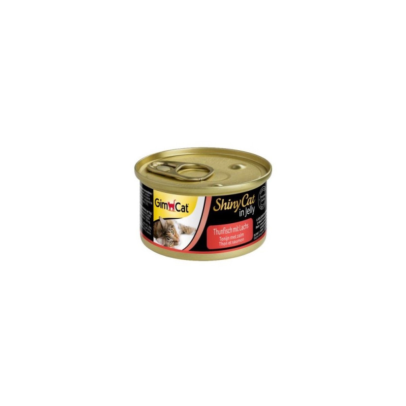 GimCat Shiny Cat влажный корм с тунцом и лососем для котов, 70 гр - фото 3