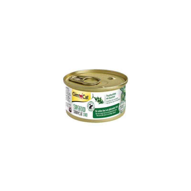 GimCat Shiny Cat Superfood влажный корм для котов с тунцом и цуккини, 70 гр - фото 3