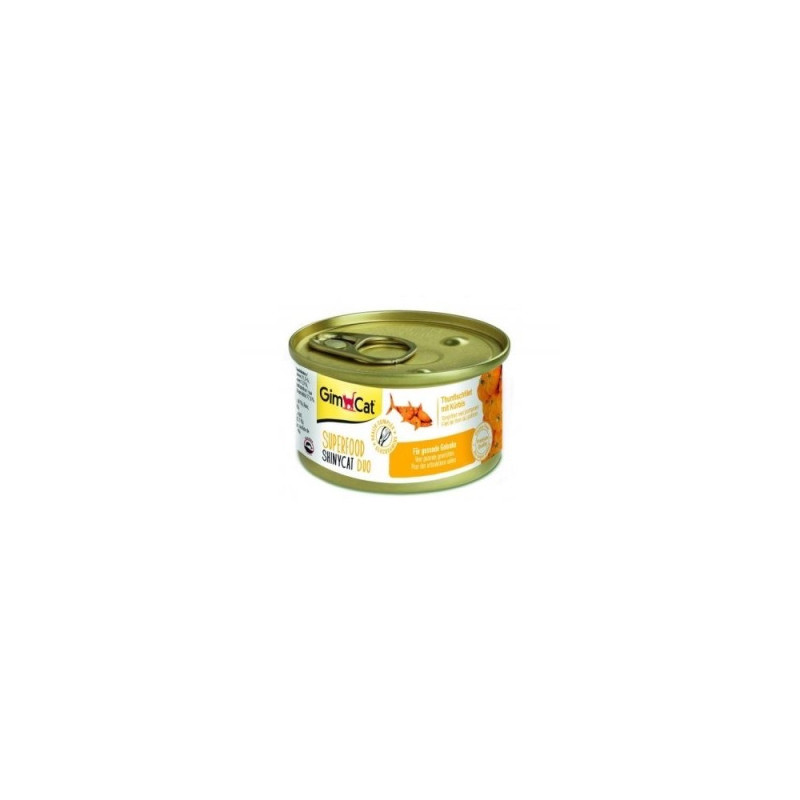 GimCat Shiny Cat Superfood влажный корм для котов с тунцом и тыквой, 70 гр - фото 2