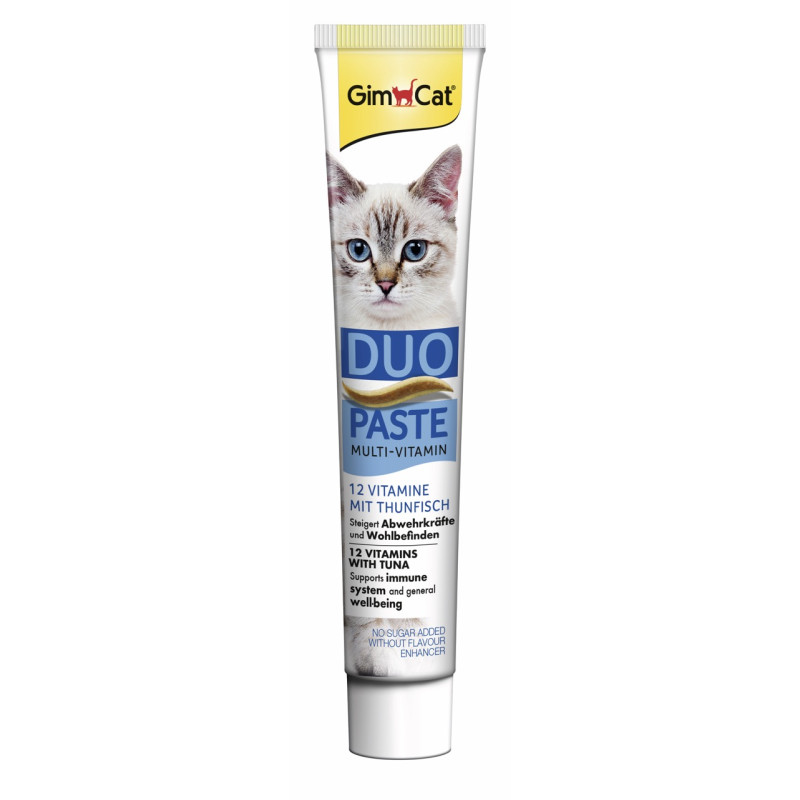 GimCat Duo Paste Multi-Vitamin 12 Vitamins With Tuna витаминизированная паста для кошек с тунцем, 50 мл - фото 3